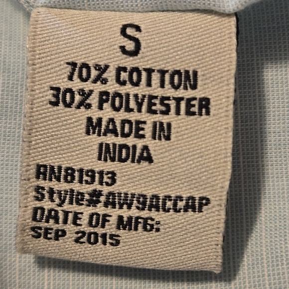 Colours by Alexander Julian Vintage Men size S Blue Long Sleeve Button Up Shirt - Picture 10 of 13